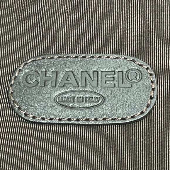 CHANEL Logo Sacosh Shoulder Bag Lambskin Leather Brown - Picture 10 of 13